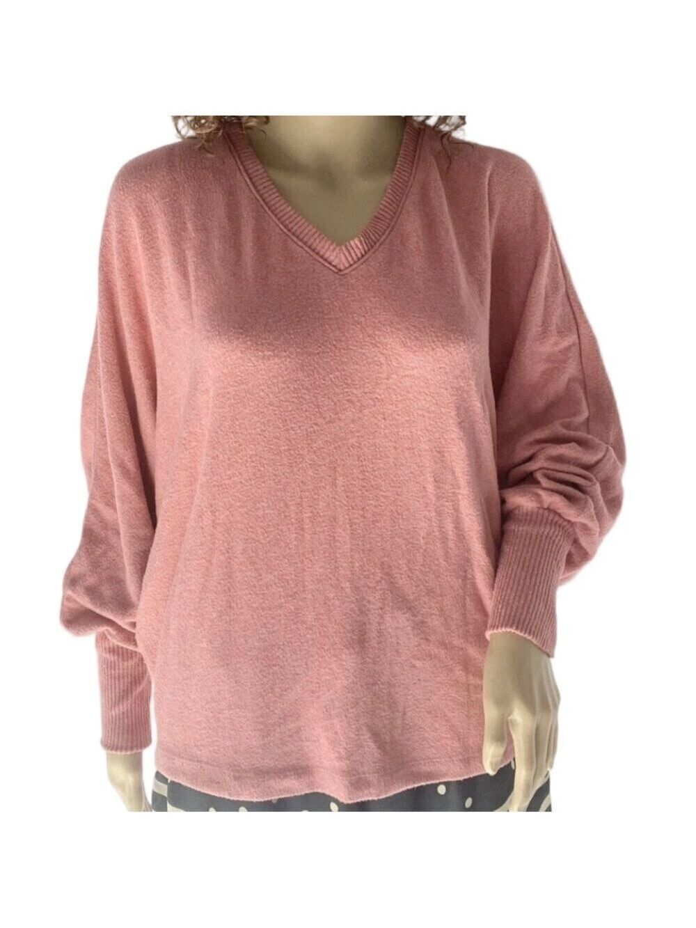 Saturday Sunday by Anthropologie Pink V-Neck Dolman Bat Wing Sleeve Size Small